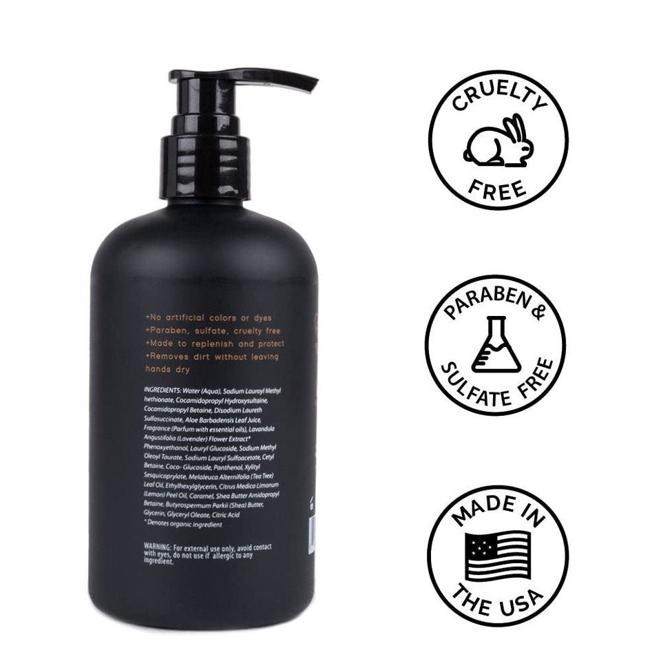 Zeus Liquid Hand Soap With Aloe Vera, Natural Moisturizing Hand Wash, Prevents Dry Skin  Made In Usa (Sandalwood) 12 Oz