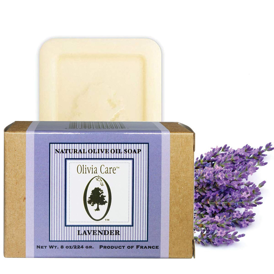 |Green Tea, Mandarin, Verbena, Lavender| Natural & Organic Olive Bar Soaps, 8Oz (Large Size) By Olivia Care -Triple Milled, Pure & Cold-Pressed (4Pcs Total (1 Of Each Flavor))