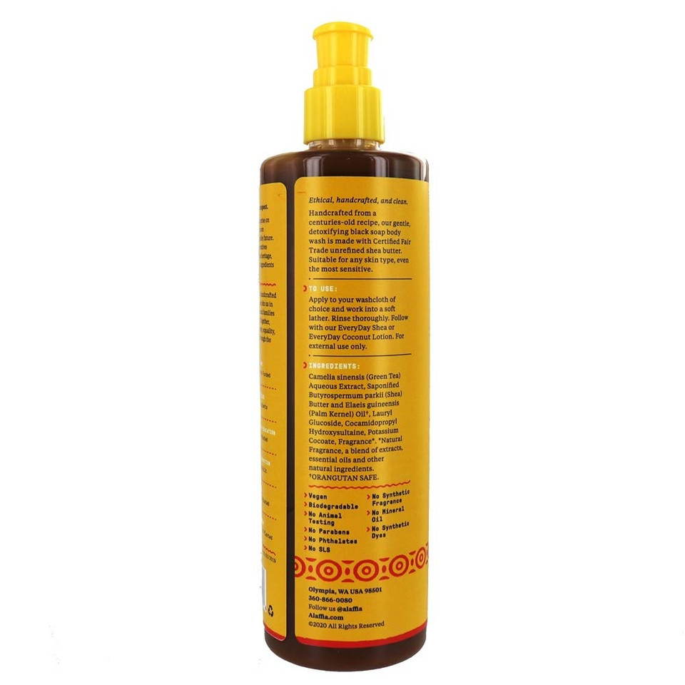 Authentic African Black Soap Body Wash, Antioxidant-Rich Rose Matcha