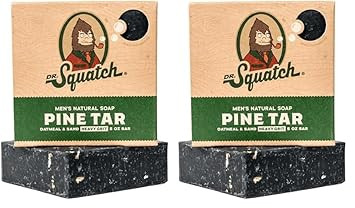 Dr. Squatch All Natural Bar Soap For Men With Heavy Grit, Pine Tar