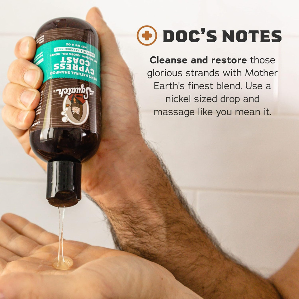 Dr. Squatch Men'S Bar Soap Ocean Expanded Pack: Men'S Natural Bar Soap: Bay Rum Bar Soap, Gold Moss, Deep Sea Goat'S Milk, Alpine Sage, And Cypress And Citrus Hair Care Shampoo And Conditioner