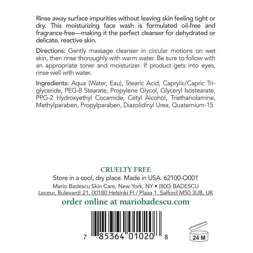 Mario Badescu Cream Soap - Oil-Free And Fragrance-Free Gentle Facial Cleanser For Women And Men - Conditions And Cleanses For Soft And Nourished Skin - Cream Cleanser Face Wash Mario Badescu Cream Soap - Oil-Free And Fragrance-Free Gentle Facial Cleanser For Women And Men - Conditions And Cleanses For Soft And Nourished Skin - Cream Cleanser Face Wash