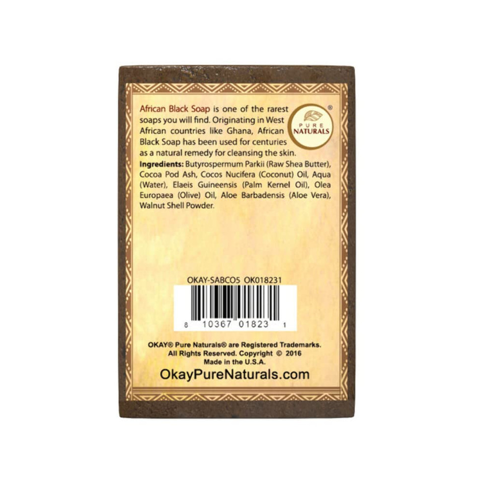 Okay Pure Naturals African Black Soap Coconut 5.5Oz / 156Gr5.5 Ounce (Pack Of 1)