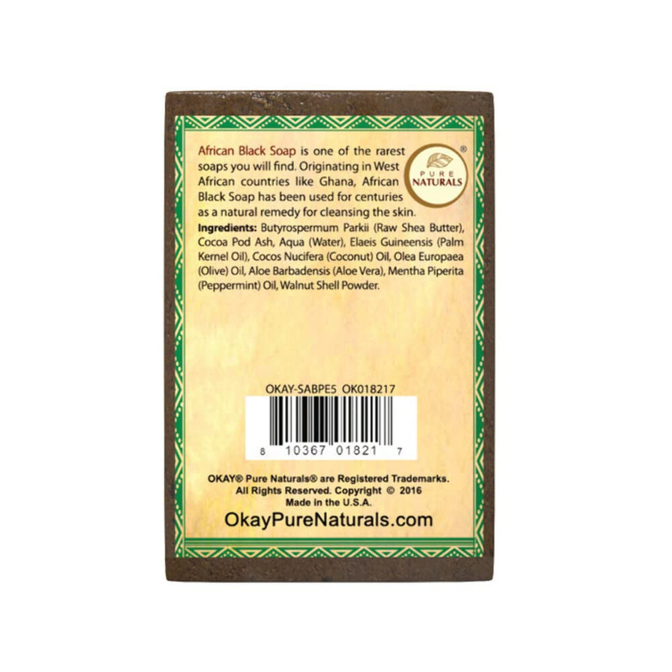 Okay Pure Naturals African Black Soap Peppermint 5.5Oz / 156Gr5.5 Ounce (Pack Of 1)