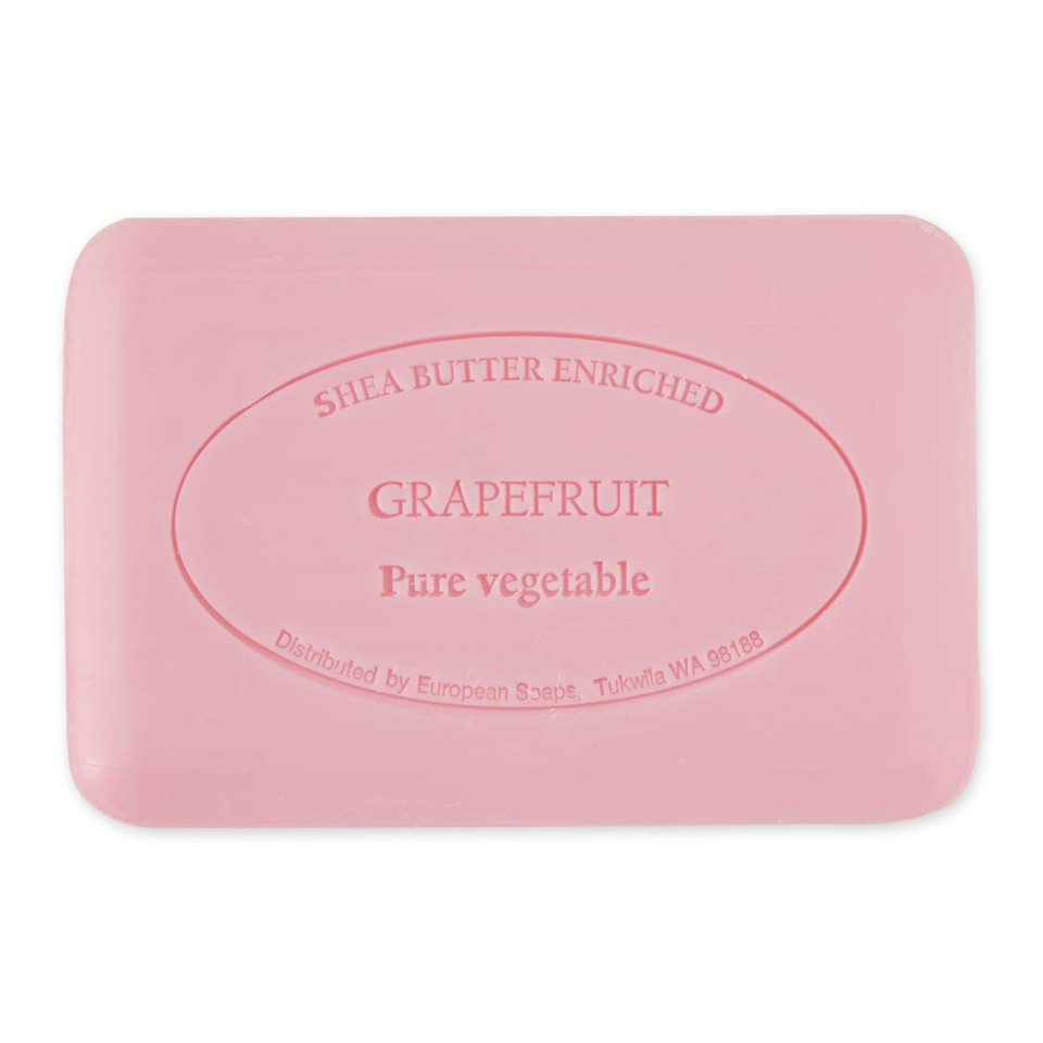 Pre De Provence Artisanal Soap Bar, Enriched With Organic Shea Butter, Natural French Skincare, Quad Milled For Rich Smooth Lather, Grapefruit, 8.8 Ounce