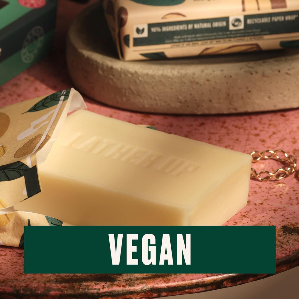 The Body Shop Almond Milk Cleansing Face & Body Bar  Refreshing & Cleansing  Vegan  3.5Oz