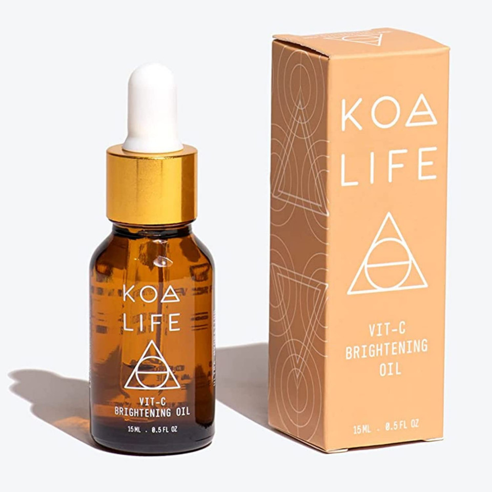 Koa Life Facial Oil And Vitamin C Serum - Invigorating Face Oil Formulated With Vitamin E, Rosehip, Hemp, Safflower, And Grape Seed Oil, For Skin Brightening And Hydration, 0.5 Fl Oz