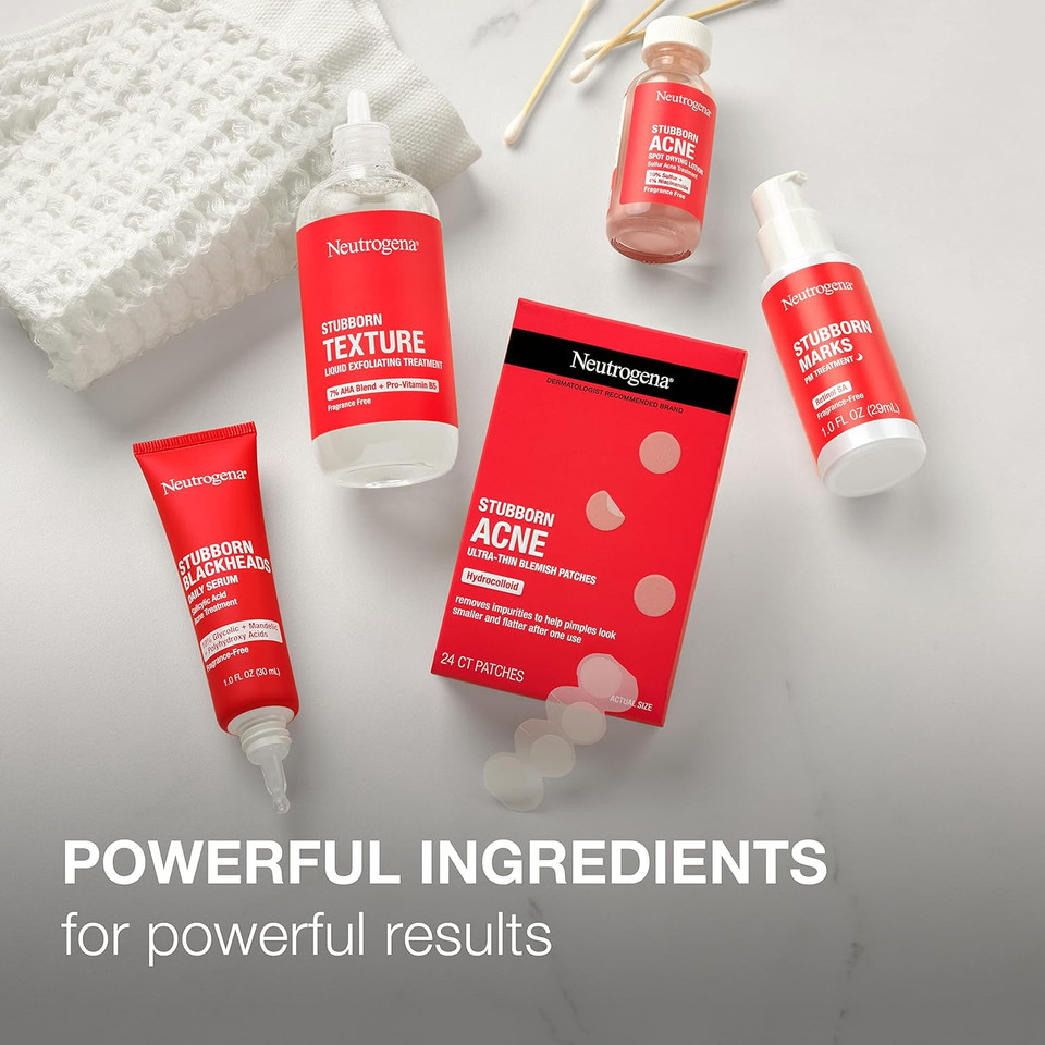 Neutrogena Stubborn Acne Am Face Treatment With 2.5% Micronized Benzoyl Peroxide Acne Medicine, Oil-Free Daily Facial Treatment To Reduce Size & Redness Of Breakouts, Paraben-Free, 2 Oz