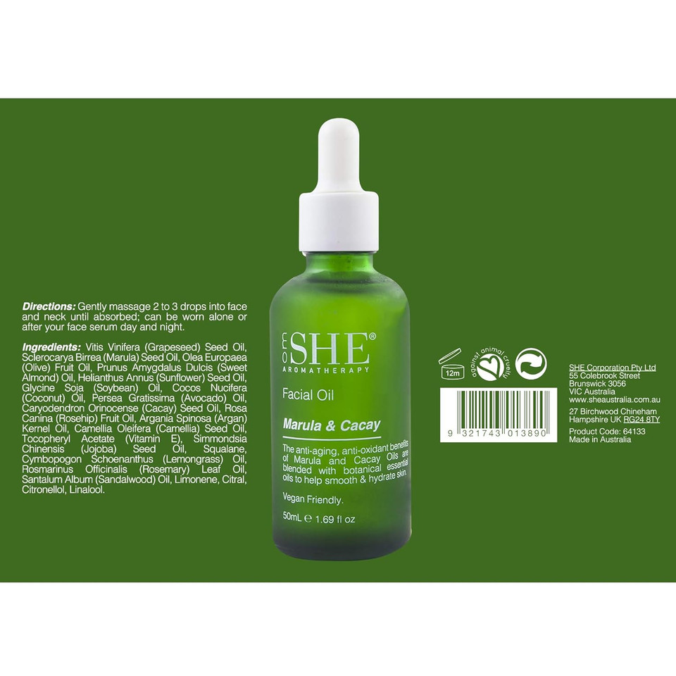 Om She Aromatherapy Facial Oil - Marula & Cacay