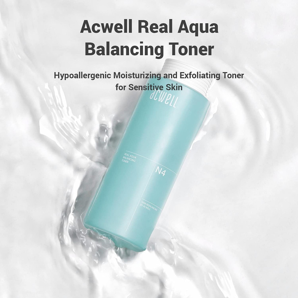 Acwell Real Aqua Balancing Lha Hydrating & Exfoliating Facial Toner 5.4 Fl.Oz. - With Mineral Water Ph Balancing Toner For Strengthening Skin Moisture Barrier For Sensitive Skin Acwell Real Aqua Balancing Lha Hydrating & Exfoliating Facial Toner 5.4 Fl.Oz. - With Mineral Water Ph Balancing Toner For Strengthening Skin Moisture Barrier For Sensitive Skin