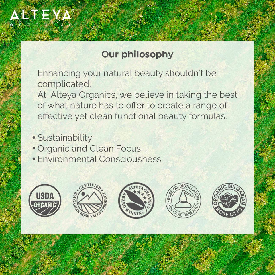 Alteya High-Potency Rose Water Usda Organic Facial Toner, 6000 Roses In A Bottle, 6.8 Fl Oz/200Ml Pure Bulgarian Rosa Damascena Flower Water, Award-Winning Moisturizer In Miron Biophotonic Glass