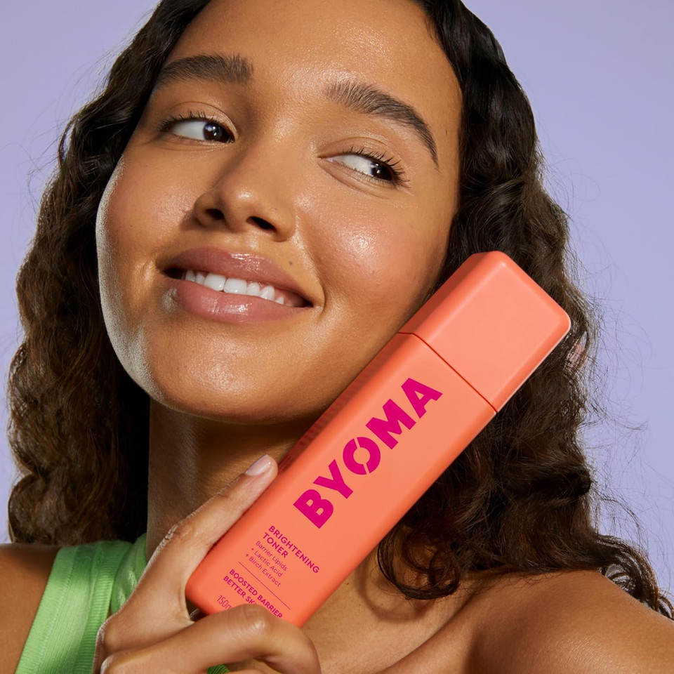 Byoma Brightening Toner - Gently Exfoliating, Brightening Facial Toner With Lipids & Lactic Acid - Alcohol Free Toner - Brighten & Hydrate Skin - Barrier Repair Toner - 5.07 Fl. Oz