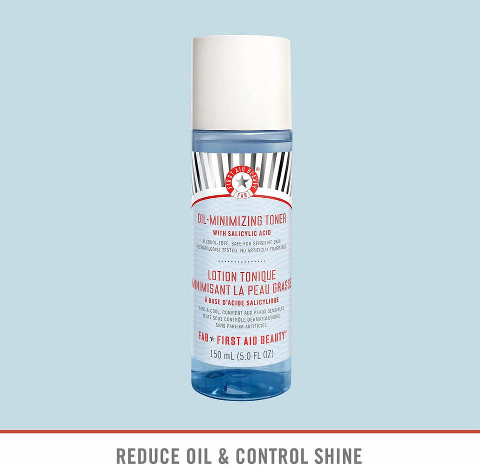 First Aid Beauty Oil-Minimizing Toner With Salicylic Acid  Controls Oil And Shine  Alcohol Free, Vegan, Cruelty Free  5 Oz