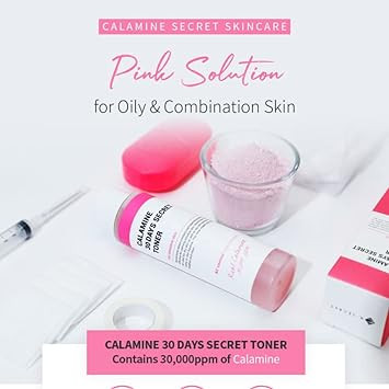 Ksecret Calamine 30 Days Secret Toner, 160Ml / 1.69Fl.Oz. | Korean Skincare | Acne Treatment Toner & Skin-Refining