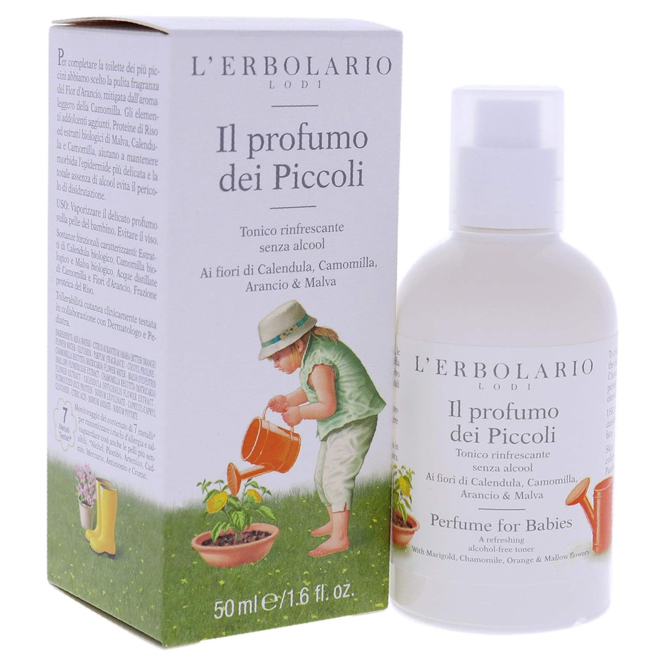 L'Erbolario Perfume For Babies - Refreshing Alcohol-Free Toner - Clean Fragrance Of Orange Blossom - Maintains The Softness Of Very Delicate Skin - Prevents The Risk Of Skin Dehydration - 1.6 Oz