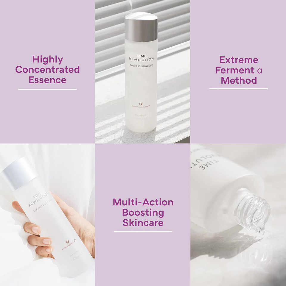 Missha Time Revolution The First Essence Face Serum (5Th Gen) 150Ml - Face Serum That Moisturizes And Smoothes The Skin Creating A Clean Base
