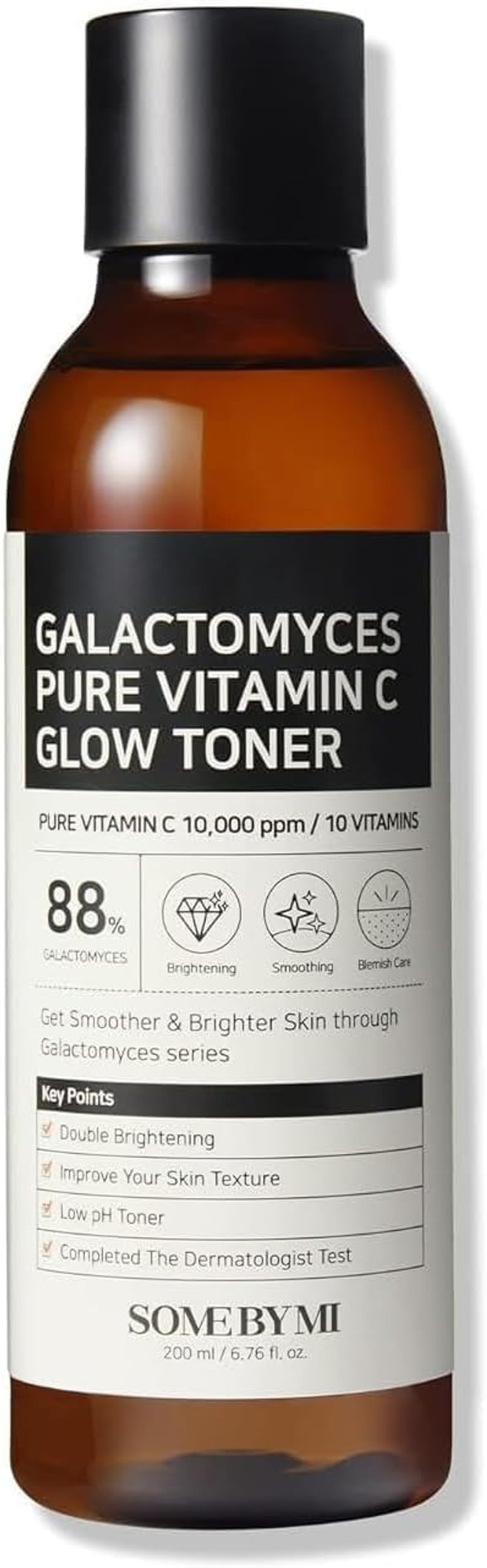 Some By Mi Galactomyces Pure Vitamin C Glow Toner - 6.76Oz, 200Ml - Vitamin C Face Toner For Glass Skin And Skin Brightening Effect - Improvement Of Skin Texture And Elasticity - Korean Skin Care