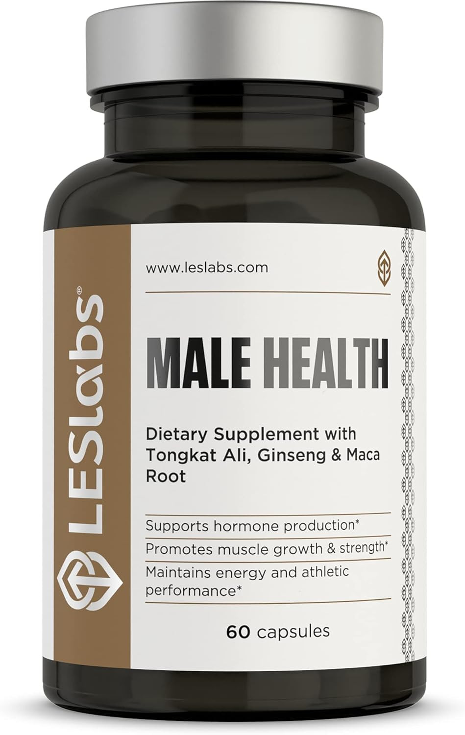 Les Labs Male Health  Enhance Hormone Production, Strength & Vitality, Drive & Endurance  Tongkat Ali, Ginseng, Maca & Boron  Non-Gmo Supplement  60 Capsules