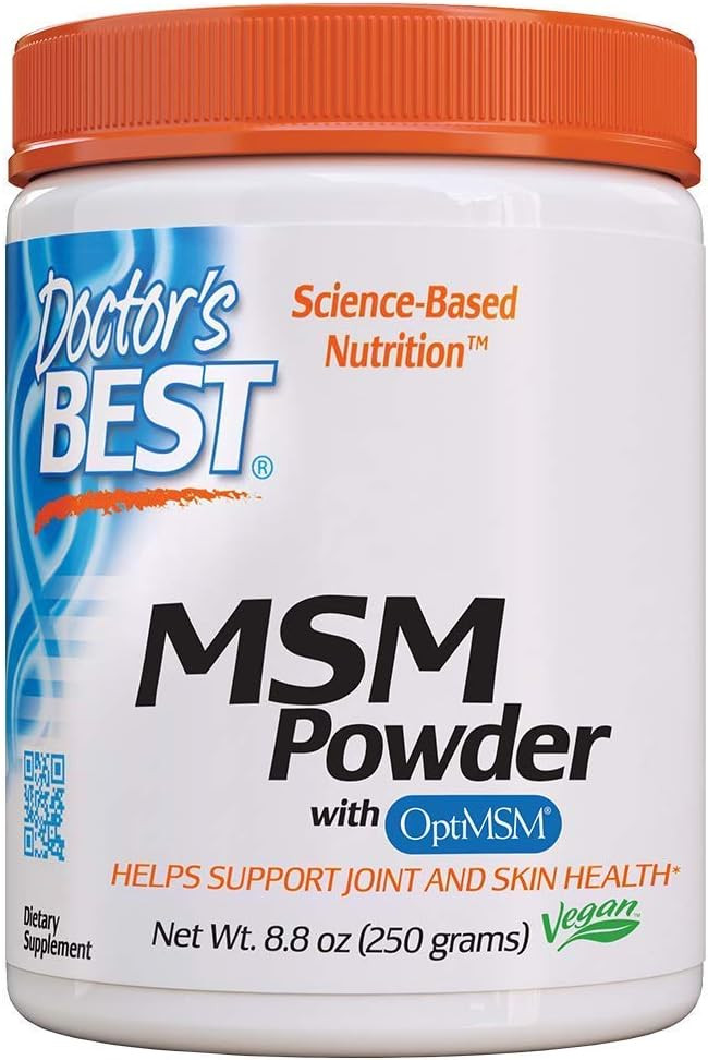 Doctor'S Best Msm Powder With Optimsm, Non-Gmo, Vegan, Gluten Free, Soy Free, 250 Grams
