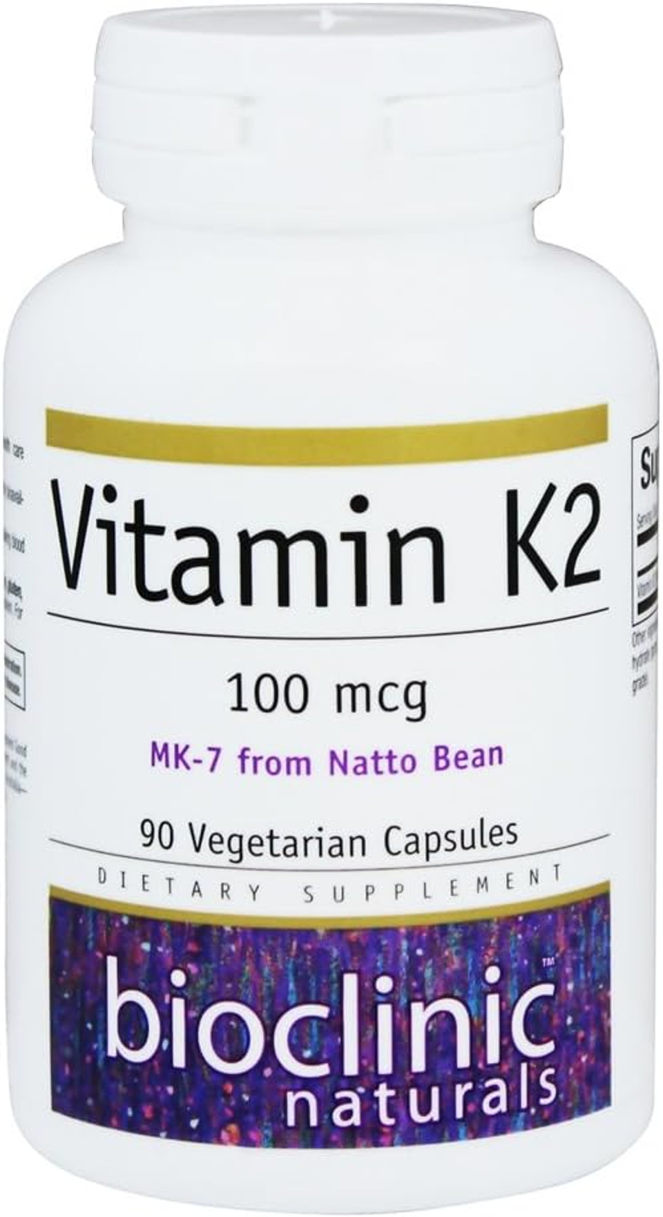 Bioclinic Naturals - Vitamin K2 100 Mcg. - 90 Vegetarian Capsules