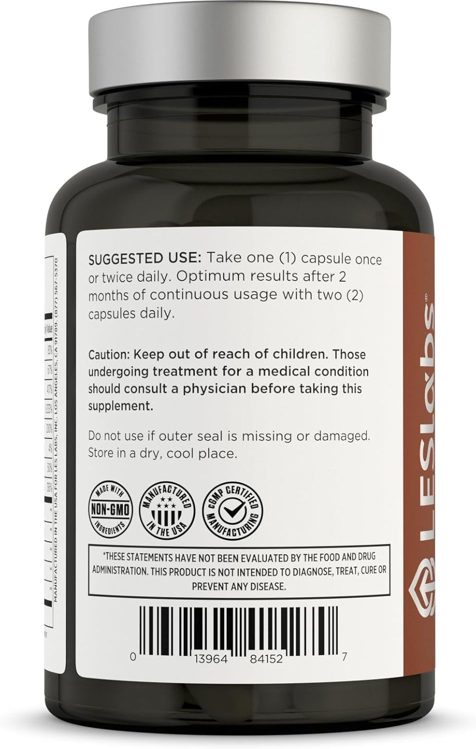 Les Labs Hair Health  Hair Growth & Nails Supplement, Improved Thickness, Strength & Fullness  Keratin, Biotin, Pumpkin Seed & Msm  60 Capsules