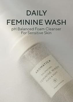 Aromatica Pure And Soft Feminine Foaming Wash | Vegan, Ph-Balanced, Natural Ingredients, Unscented, No Irritation, For Sensitive Skin
