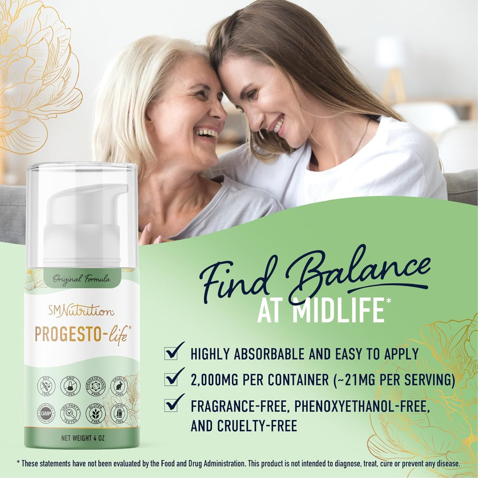Progesterone Cream For Women | 2000Mg Usp Micronized Progesterone For Balance & Menstrual Support | 4Oz Pump (~96 Servings) | Soy-Free, Gluten-Free, Dairy-Free, Phenoxyethanol-Free, Cruelty-Free