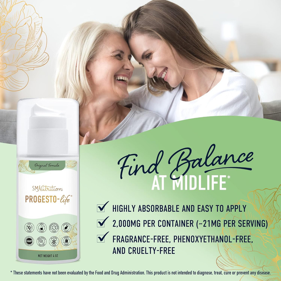 Progesterone Cream For Women | 2000Mg Usp Micronized Progesterone For Balance & Menstrual Support | 4Oz Pump (~96 Servings) | Soy-Free, Gluten-Free, Dairy-Free, Phenoxyethanol-Free, Cruelty-Free