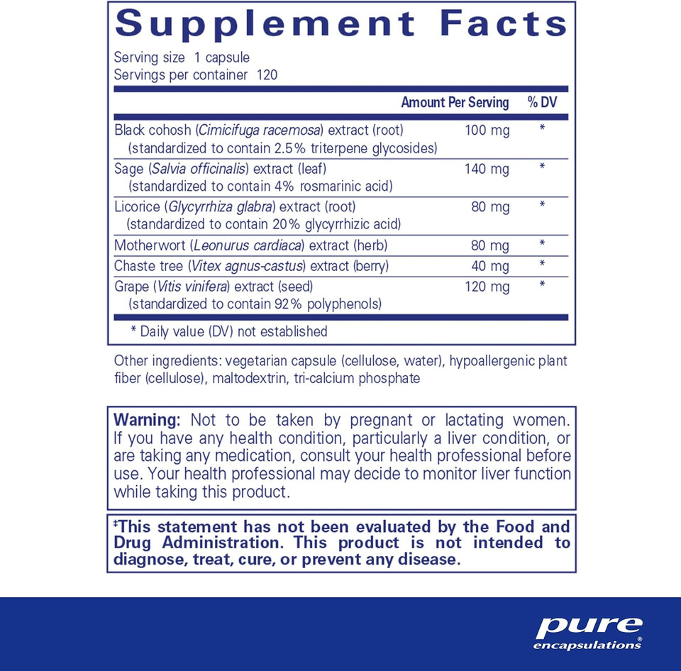 Pure Encapsulations Phytobalance Ii | Supports Healthy Estrogen And Progesterone Activity & Reduces Hot Flashes | 120 Capsules