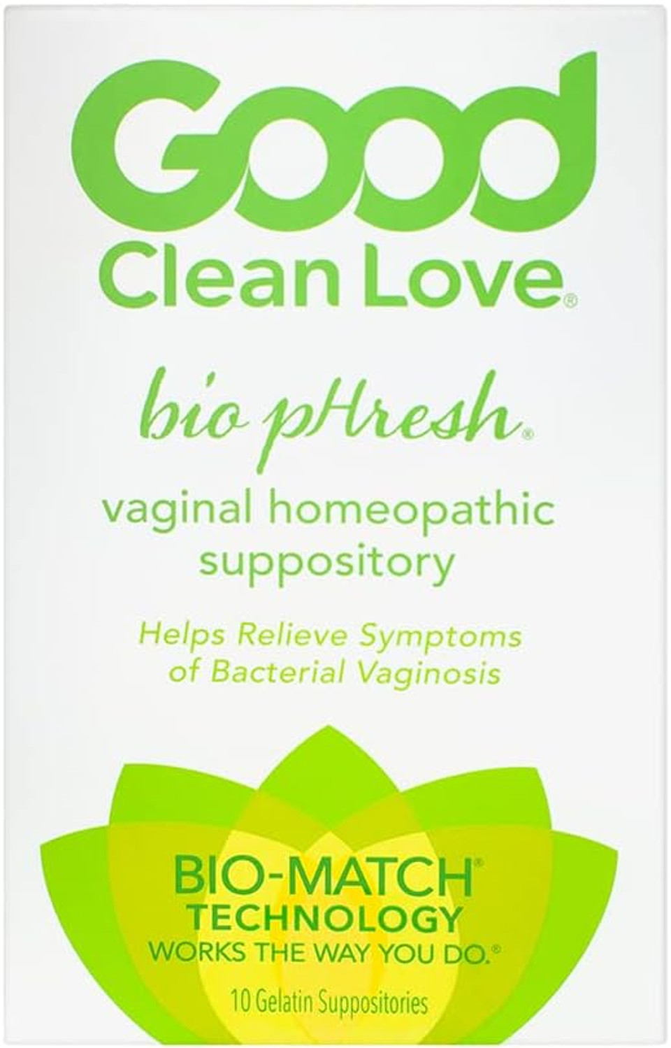 Good Clean Love Biophresh Vaginal Homeopathic Suppository, Bacterial Vaginosis Treatment For Women, Relieves Itching & Irritation, Promotes Urinary Tract Health, 10 Capsules