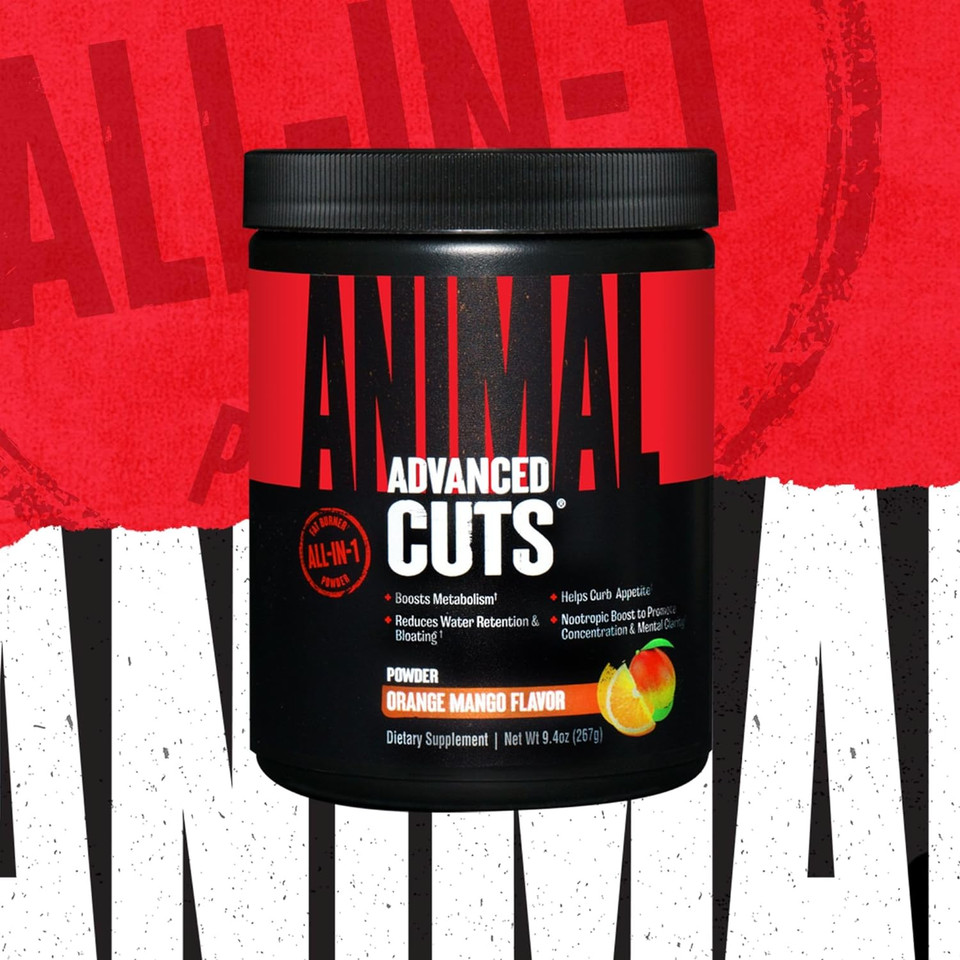 Animal Cuts Powder  Weight Management Supplement  Fat Burner, Metabolic Enhancer With Nootropics, Carnitine, Tyrosine, Diuretic  Orange Mango Flavor, 8.3 Oz, 42 Count42 Servings (Pack Of 1)