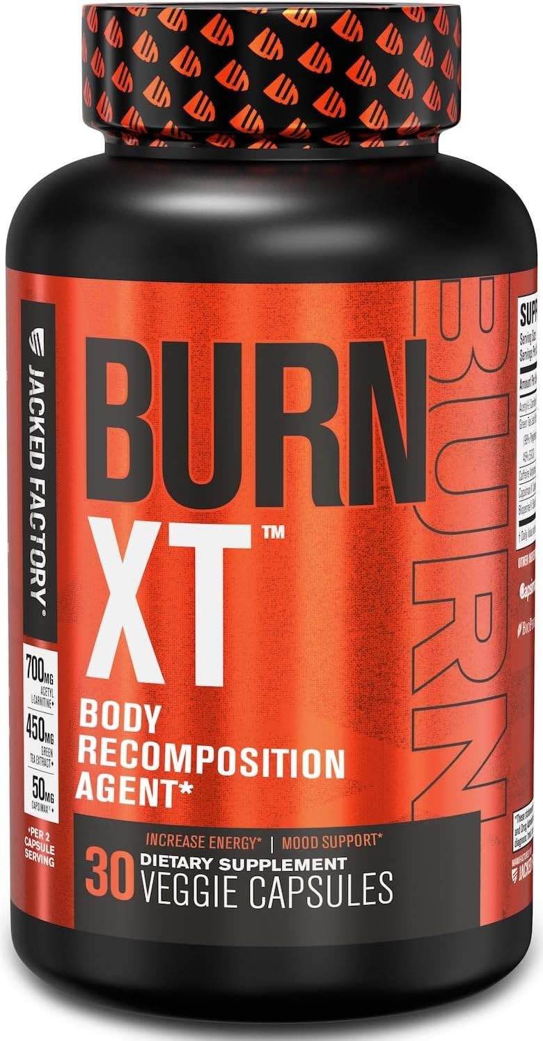 Burn-Xt For Men & Women - Improve Focus & Increase Energy - Premium Acetyl L-Carnitine, Green Tea Extract, Capsimax Cayenne Pepper, & More - 30 Natural Veggie Pills