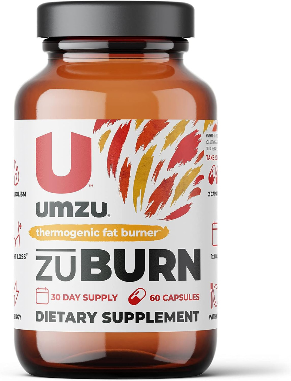 Umzu Zuburn - Thermogenic Supplement To Support Metabolism And Energy, Thermogenic Fat Burner, Blend Of Vitamins And Caffeine - (30 Day Supply 60 Capsules)