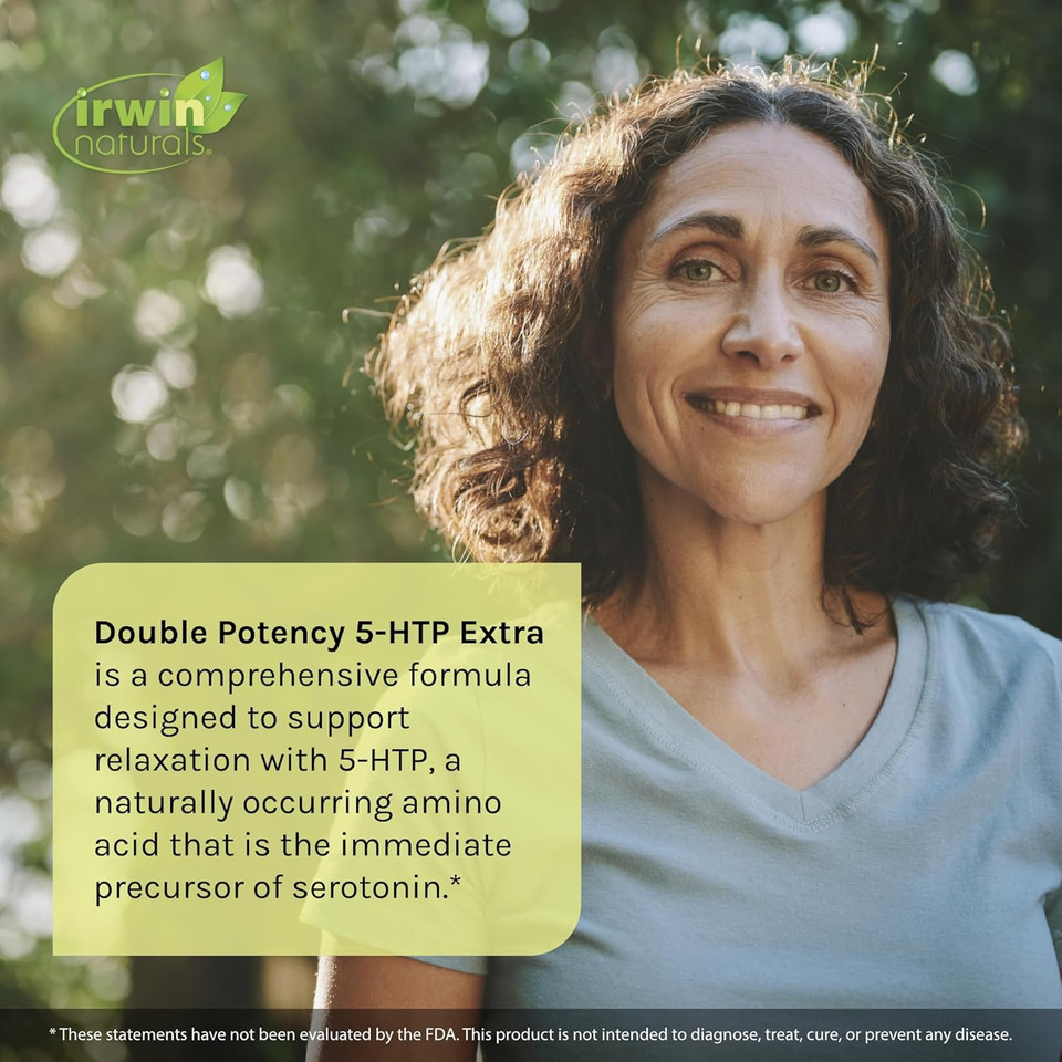 Irwin Naturals Double Potency 5-Htp Extra - 60 Liquid Soft-Gels - For Relaxation & Serotonin Production - 30 Servings Irwin Naturals Double Potency 5-Htp Extra - 60 Liquid Soft-Gels - For Relaxation & Serotonin Production - 30 Servings