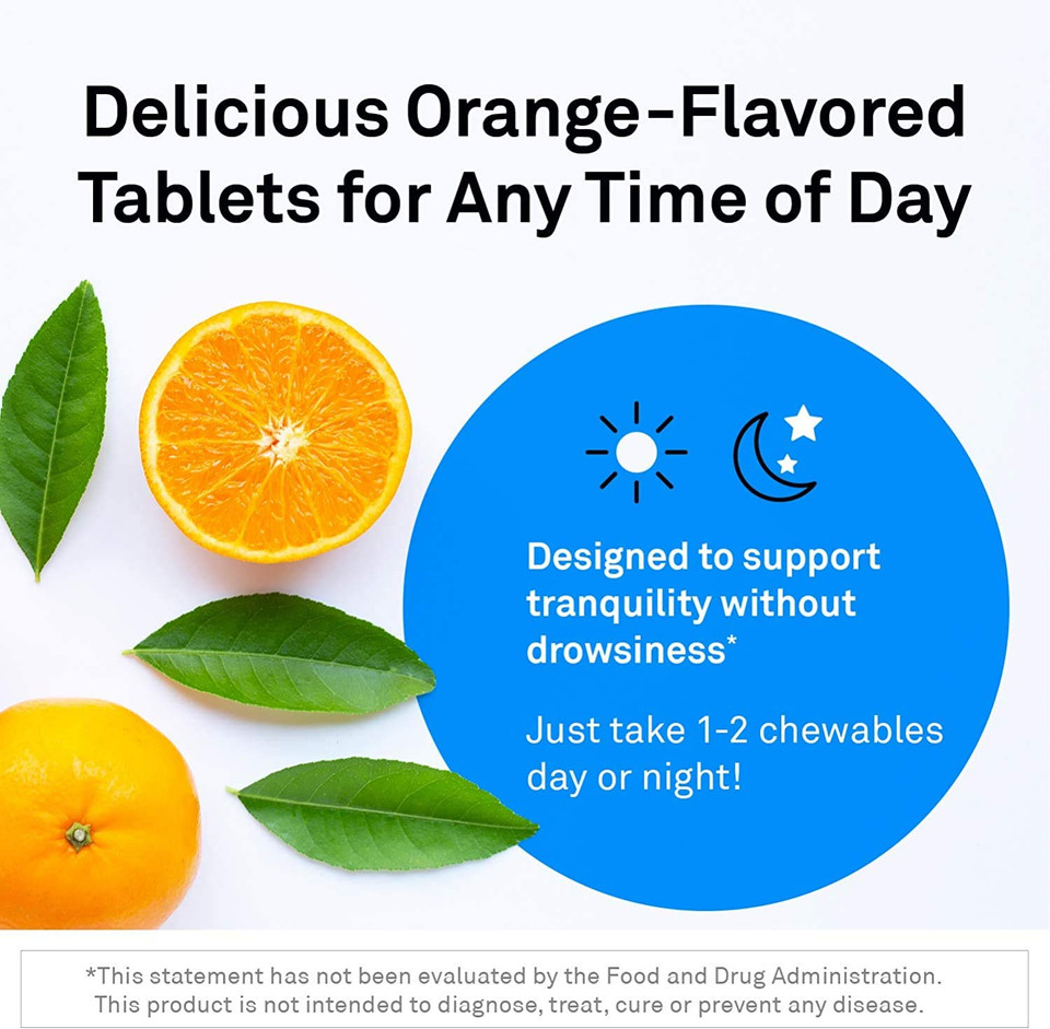 Neuroscience Serotrex - Chewable 5-Htp With L-Theanine To Support Mood, Calm And Sleep In Adults & Children (60 Orange Flavor Chewable Tablets)