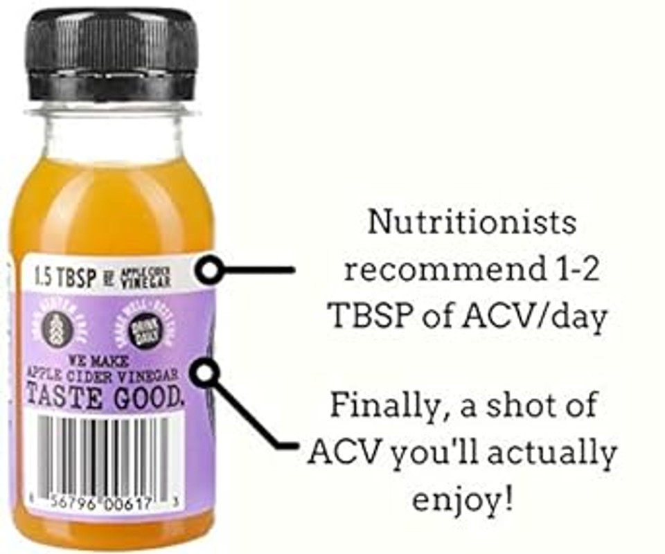 The Twisted Shot | Apple Cider Vinegar Shots With Turmeric, Ginger, Cinnamon, Honey & Cayenne | Wellness Drink | 100% Usda Certified Organic | Gut Health |Liquid, 12-Pack Of 2Oz Shots