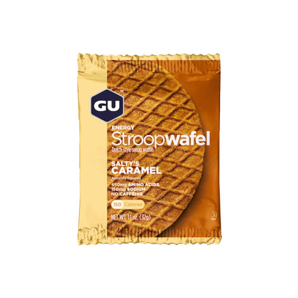 Gu Energy Stroopwafel Sports Nutrition Waffle, Salty'S Caramel, 1.1 Ounce (Pack Of 16)