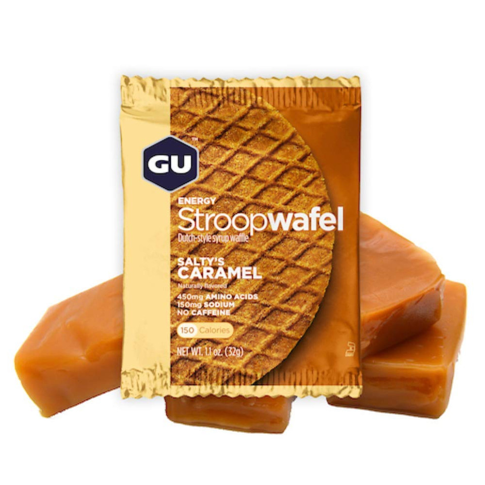 Gu Energy Stroopwafel Sports Nutrition Waffle, Salty'S Caramel, 1.1 Ounce (Pack Of 16)