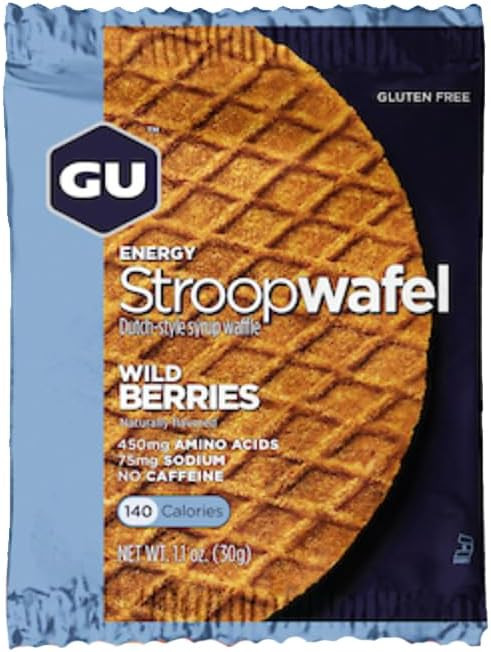 Gu Energy Stroopwafel, Gluten Free, Wild Berry Sports Nutrition Waffle, 16 Count