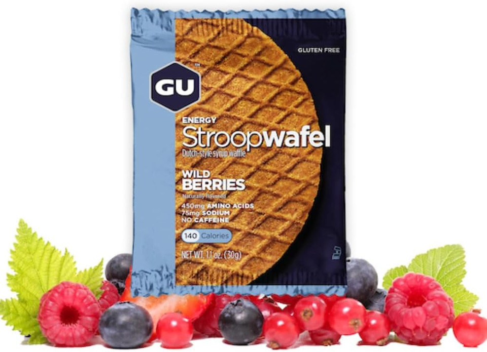 Gu Energy Stroopwafel, Gluten Free, Wild Berry Sports Nutrition Waffle, 16 Count