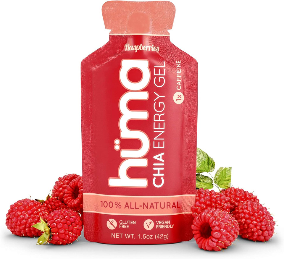Huma Chia Energy Gel, Raspberries, 12 Gels, 1X Caffeine - Premier Sports Nutrition For Endurance Exerciseraspberries Huma Chia Energy Gel, Raspberries, 12 Gels, 1X Caffeine - Premier Sports Nutrition For Endurance Exerciseraspberries
