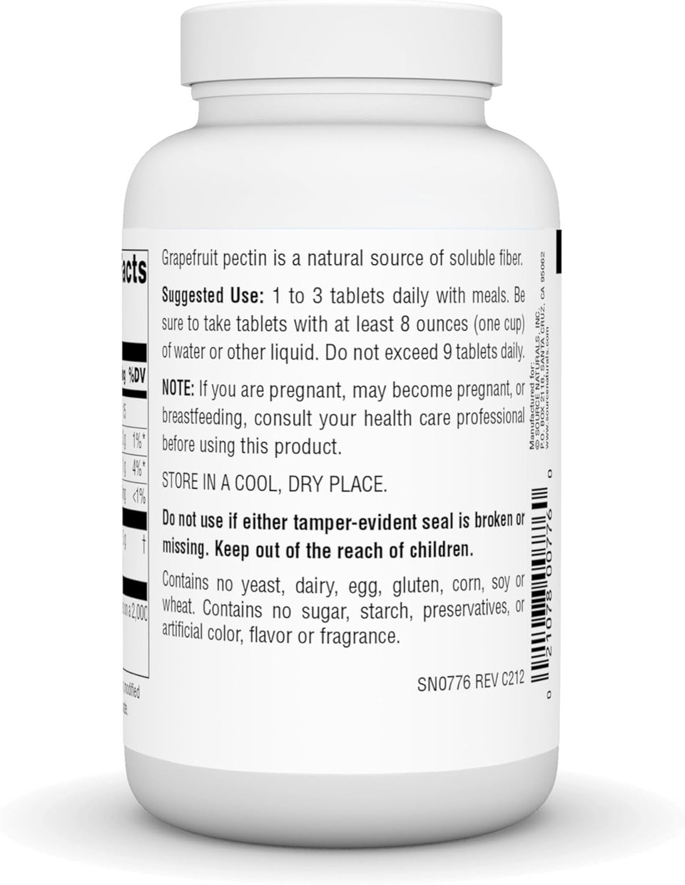 Source Naturals Grapefruit Pectin, Soluble Fiber - 1000 Mg Dietary Supplement - 120 Tablets120 Tablets