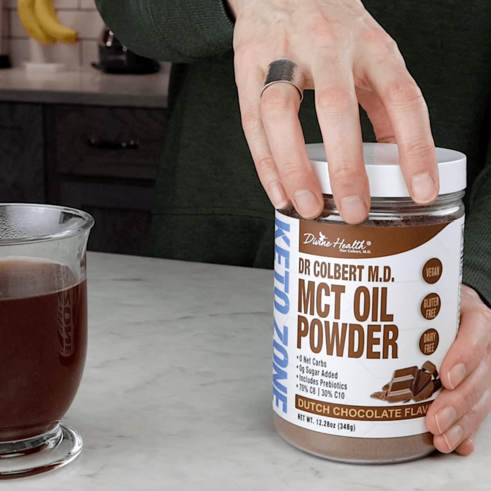 Divine Health Dr. Colbert'S Keto Zone Mct Oil Powder | Dutch Chocolate Flavor | 70% C8 | 30% C10 | All Natural Keto Approved For Ketosis | 0 Net Carbs | Gluten Free | 30 Day Supply | 348G | Divine Health Dr. Colbert'S Keto Zone Mct Oil Powder | Dutch Chocolate Flavor | 70% C8 | 30% C10 | All Natural Keto Approved For Ketosis | 0 Net Carbs | Gluten Free | 30 Day Supply | 348G |