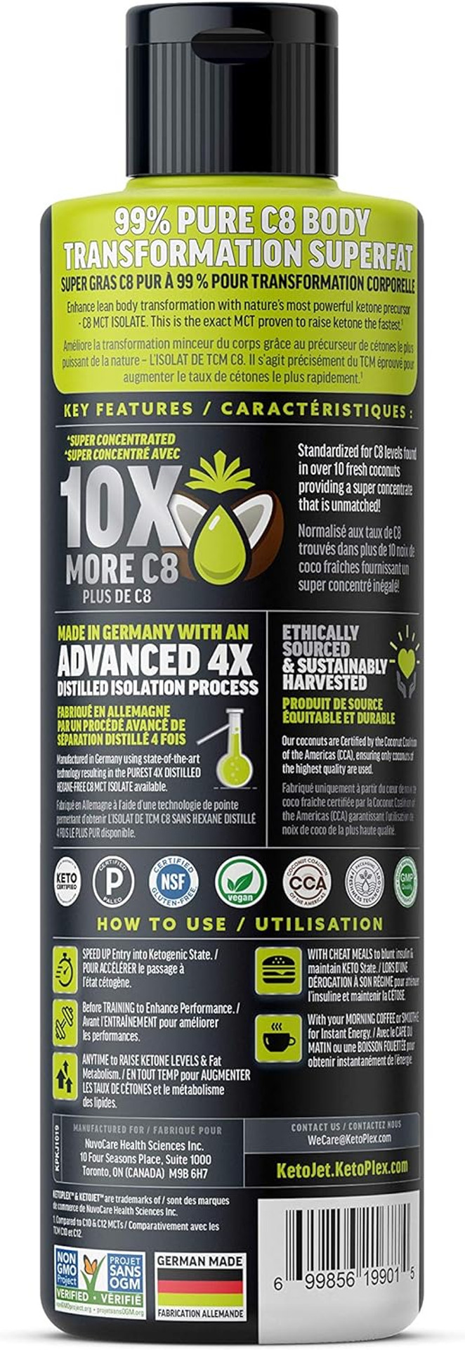 Ketoplex Ketojetã¢Â C8 Mct Isolate Oil, 473 Ml