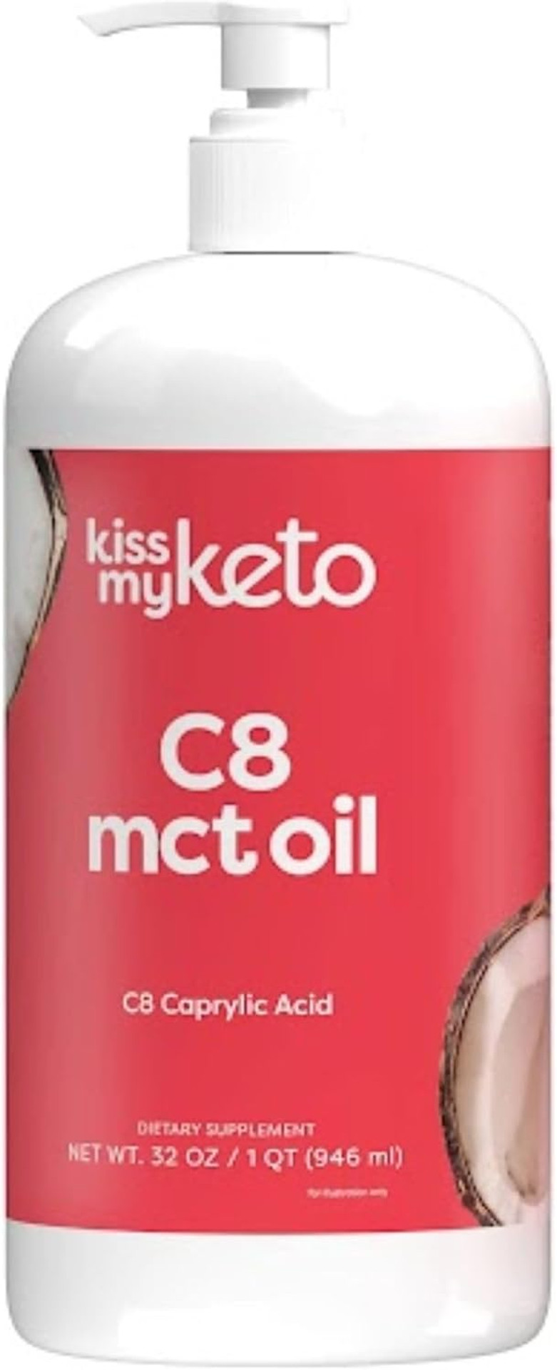 Kiss My Keto Mct Oil C8  32 Oz Pure C8 Mct Oil Keto Fuel  Pure Mct Oil Bottle With Pump  High Octane Mct C8 Oil Caprylic Acid  Keto Pure Mct Coconut Oil Brain Fuel  Liquid Coconut Mct Oil Pure Kiss My Keto Mct Oil C8  32 Oz Pure C8 Mct Oil Keto Fuel  Pure Mct Oil Bottle With Pump  High Octane Mct C8 Oil Caprylic Acid  Keto Pure Mct Coconut Oil Brain Fuel  Liquid Coconut Mct Oil Pure