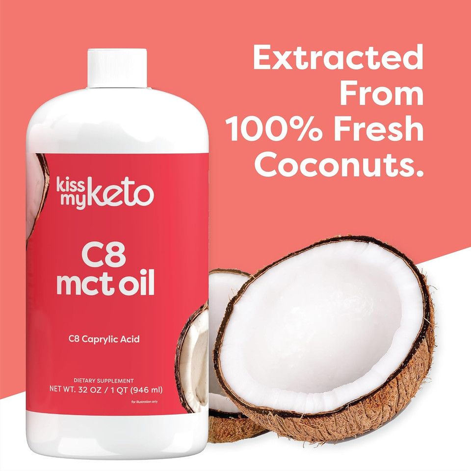 Kiss My Keto Mct Oil C8  32 Oz Pure C8 Mct Oil Keto Fuel  Pure Mct Oil Bottle With Pump  High Octane Mct C8 Oil Caprylic Acid  Keto Pure Mct Coconut Oil Brain Fuel  Liquid Coconut Mct Oil Pure Kiss My Keto Mct Oil C8  32 Oz Pure C8 Mct Oil Keto Fuel  Pure Mct Oil Bottle With Pump  High Octane Mct C8 Oil Caprylic Acid  Keto Pure Mct Coconut Oil Brain Fuel  Liquid Coconut Mct Oil Pure