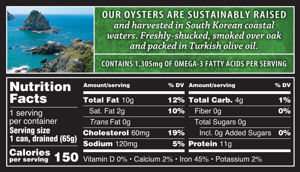 Crown Prince Natural Smoked Oysters In Pure Olive Oil, 3-Ounce Cans (Pack Of 18)3 Ounce (Pack Of 18)
