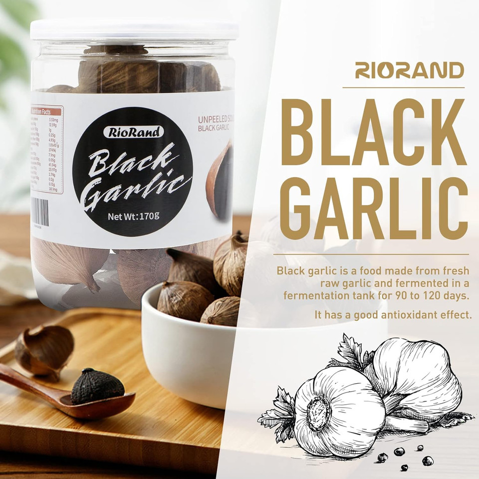 Black Garlic 170G Whole Black Garlic Aged For Full 90 Days Black Garlic Jar 0.37 Pounds6 Ounce (Pack Of 1)