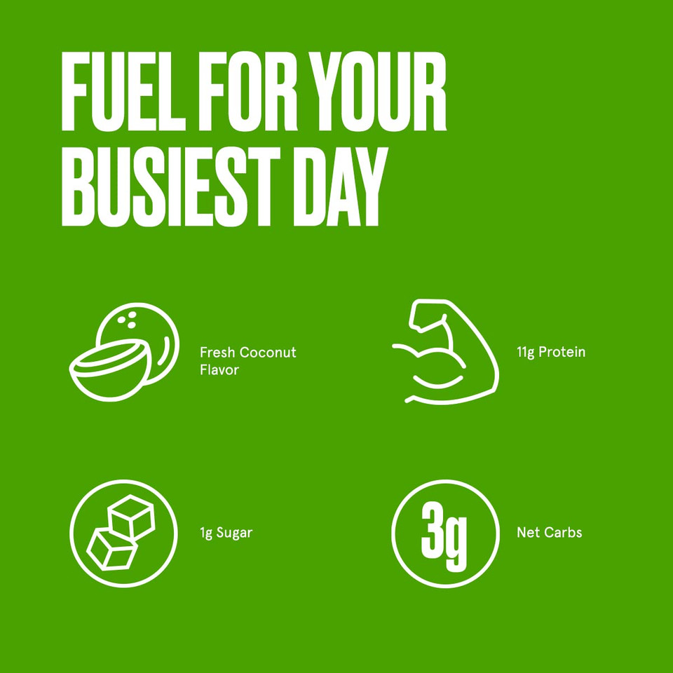 Bulletproof Coconut Chocolate Protein Crisp Bars, 12Pk, High Protein, Low Sugar