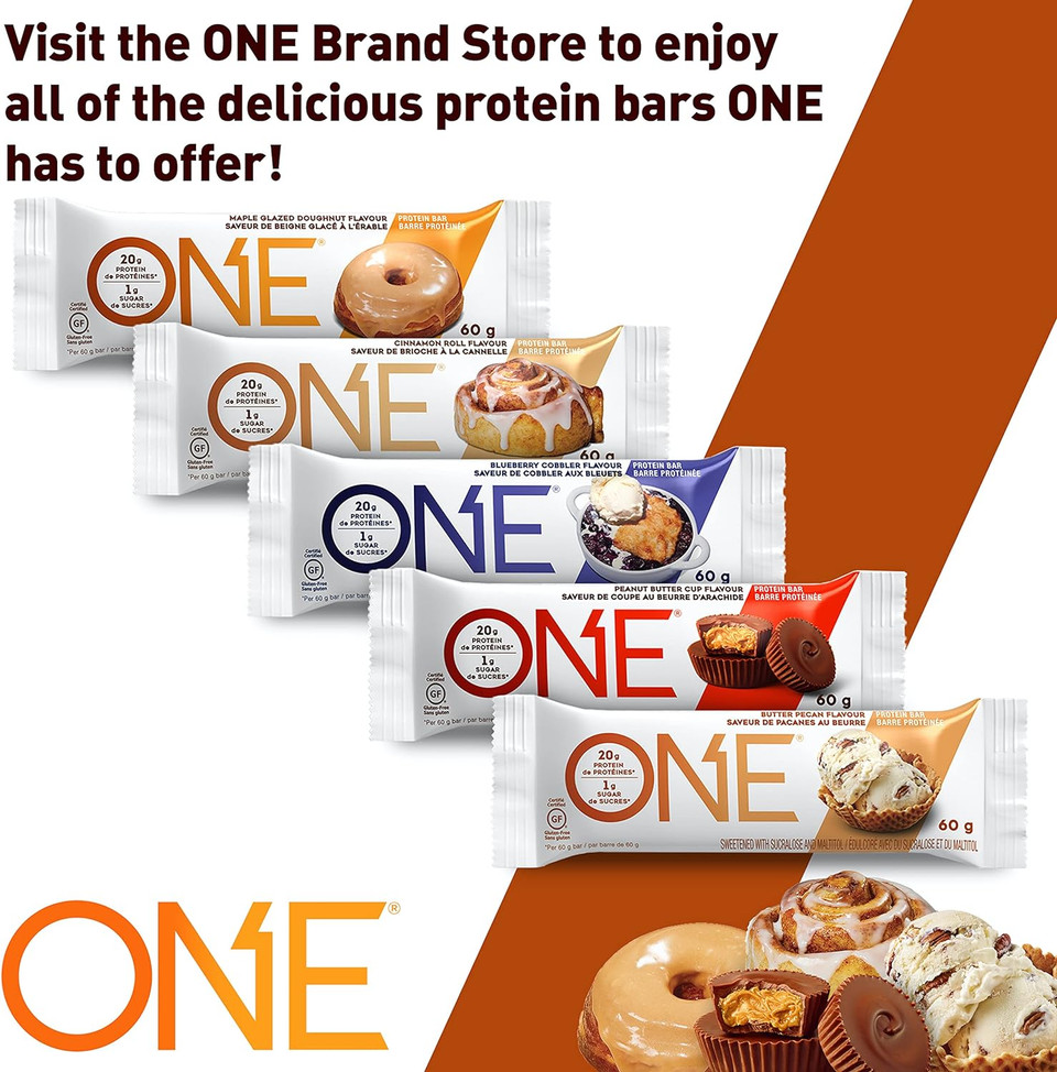 One Protein Bars, Fruity Cereal, Gluten Free Protein Bar With 20G Protein And Only 1G Sugar, Snacking For High Protein Diets, 2.12 Ounce Pack (12 Count)